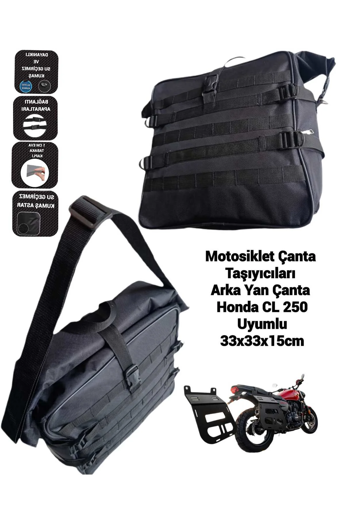 MOTOSİKLET ÇANTA TAŞIYICILARI ARKA YAN ÇANTA HONDA CL 250 UYUMLU