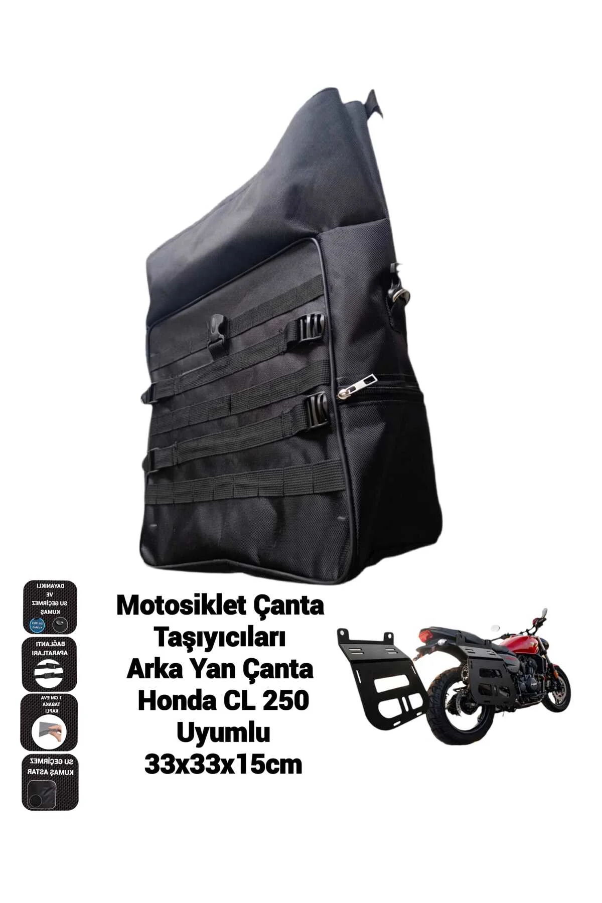 MOTOSİKLET ÇANTA TAŞIYICILARI ARKA YAN ÇANTA HONDA CL 250 UYUMLU