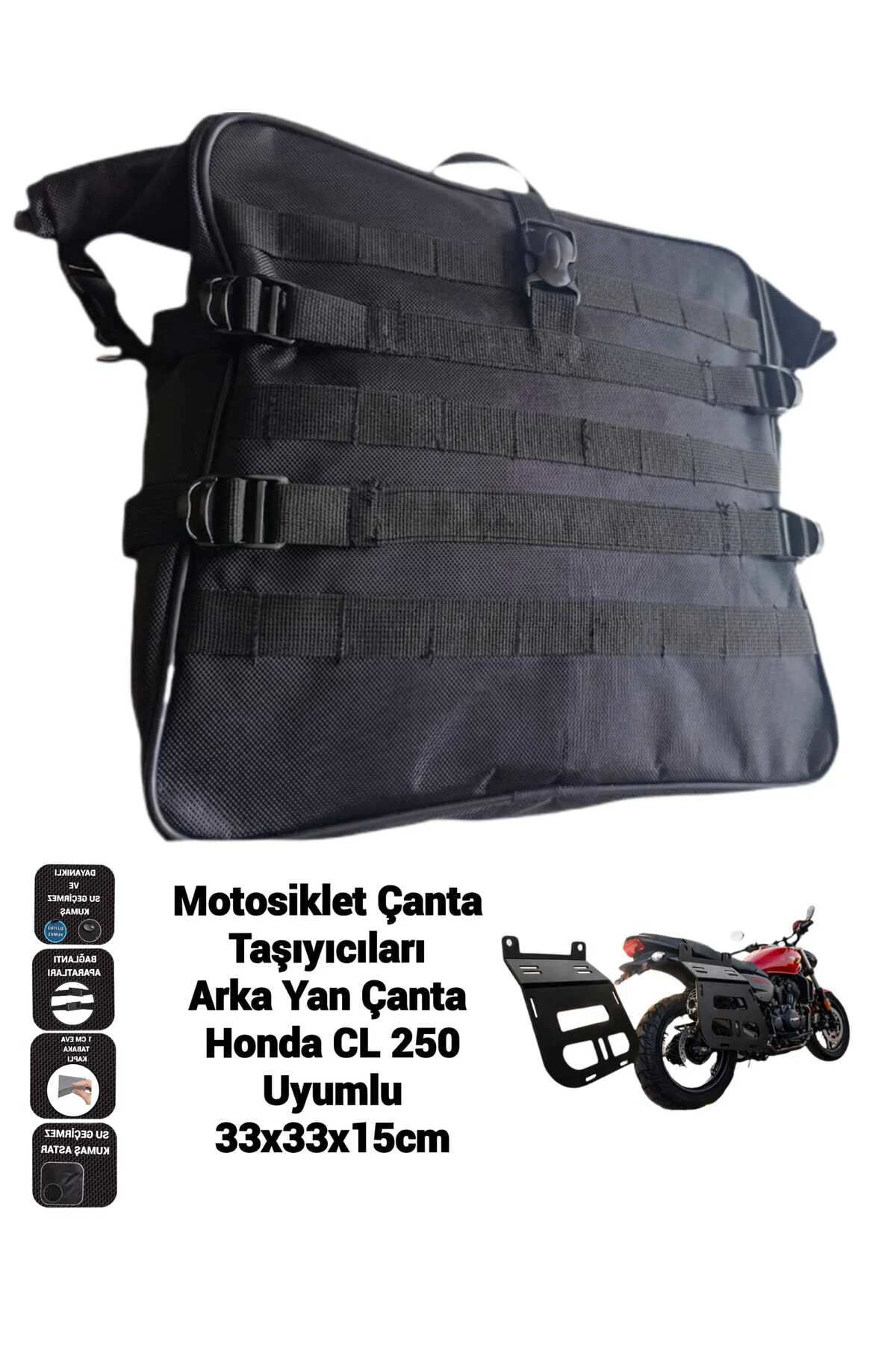 MOTOSİKLET ÇANTA TAŞIYICILARI ARKA YAN ÇANTA HONDA CL 250 UYUMLU