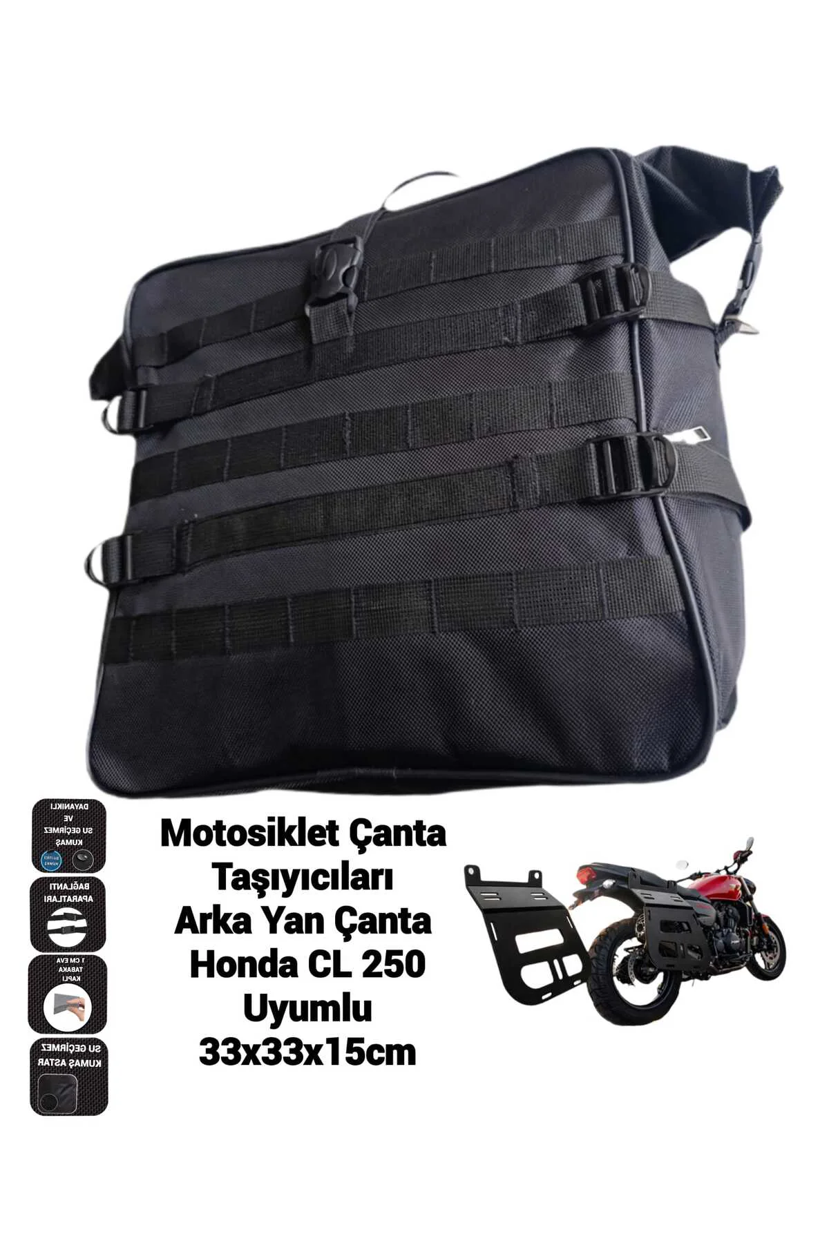 MOTOSİKLET ÇANTA TAŞIYICILARI ARKA YAN ÇANTA HONDA CL 250 UYUMLU