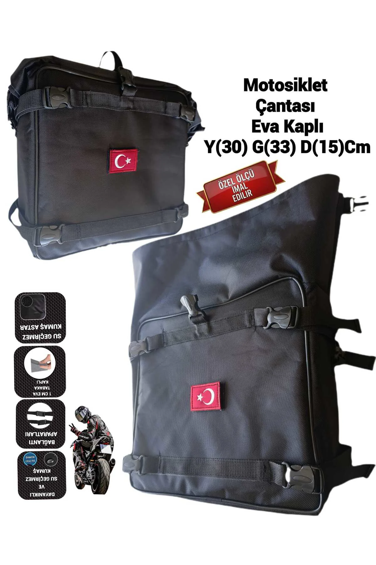 MOTOSİKLET ÇANTA TAŞIYICILARI ÜNİVERSAL MODEL ARKA ÇANTA DEMİRİ Ç