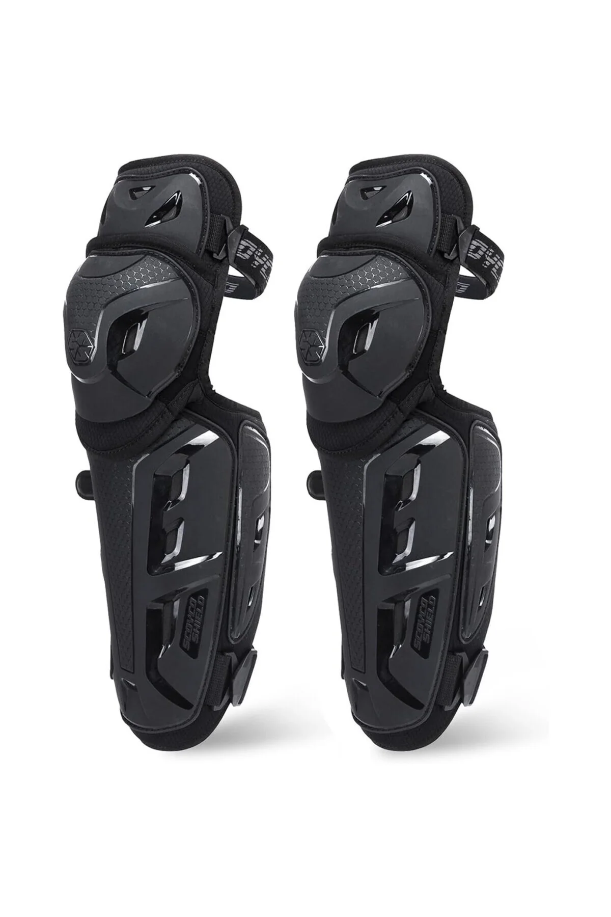Motosiklet diz Shin Guard pedleri erkekler için kaymaz 2 in 1 kor