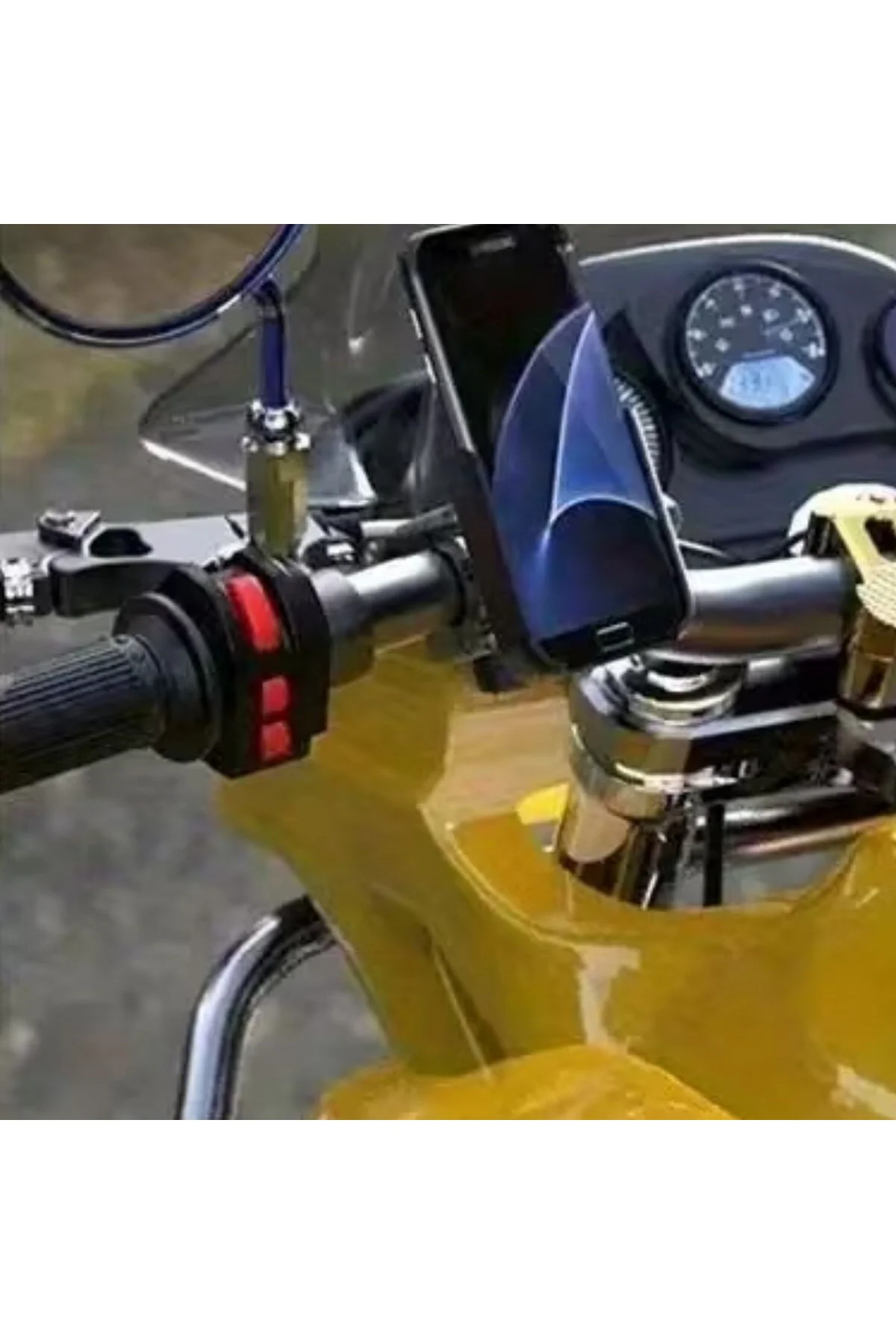 Motosiklet Gidon –360° Döner, Kaymaz Sabitleme Sistemli, Sarsıntı