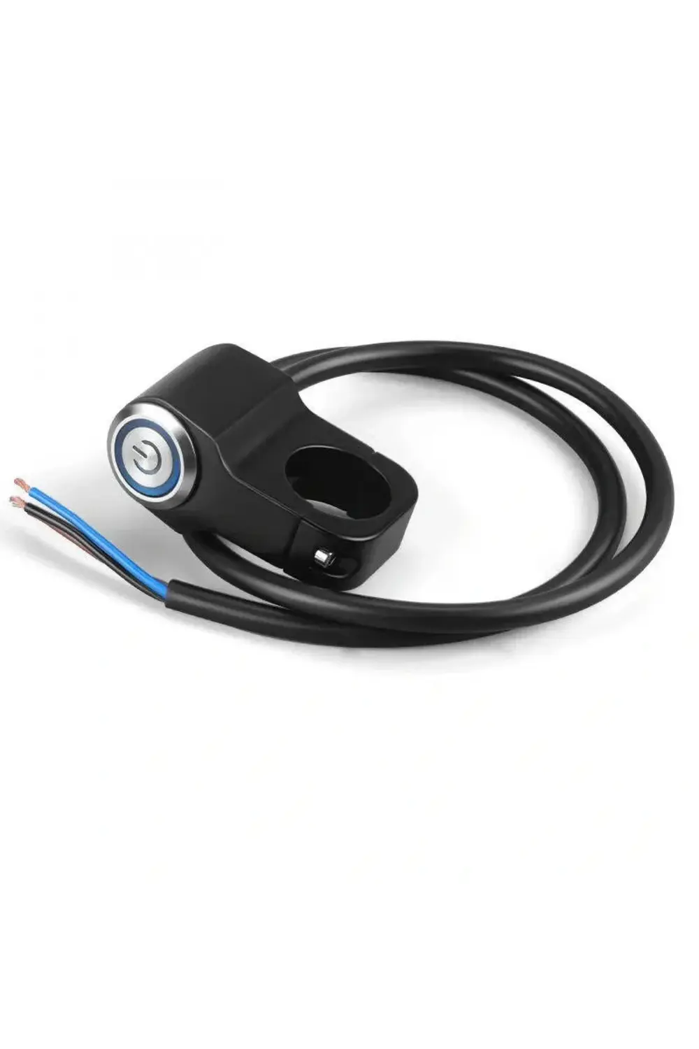 Motosiklet Işıklı Sis Far Düğmesi Gidon Bağlantılı Aliminyum Siya Motosiklet Işıklı Sis Far Düğmesi Gidon Bağlantılı Aliminyum Siya