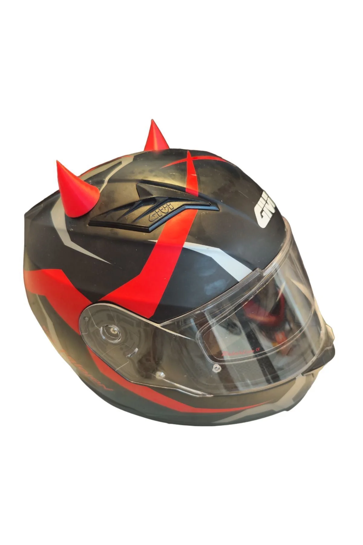 Motosiklet Kask Boynuzu Şeytan Boynuzu Kırmızı Motosiklet Kask Boynuzu Şeytan Boynuzu Kırmızı - Görsel 4