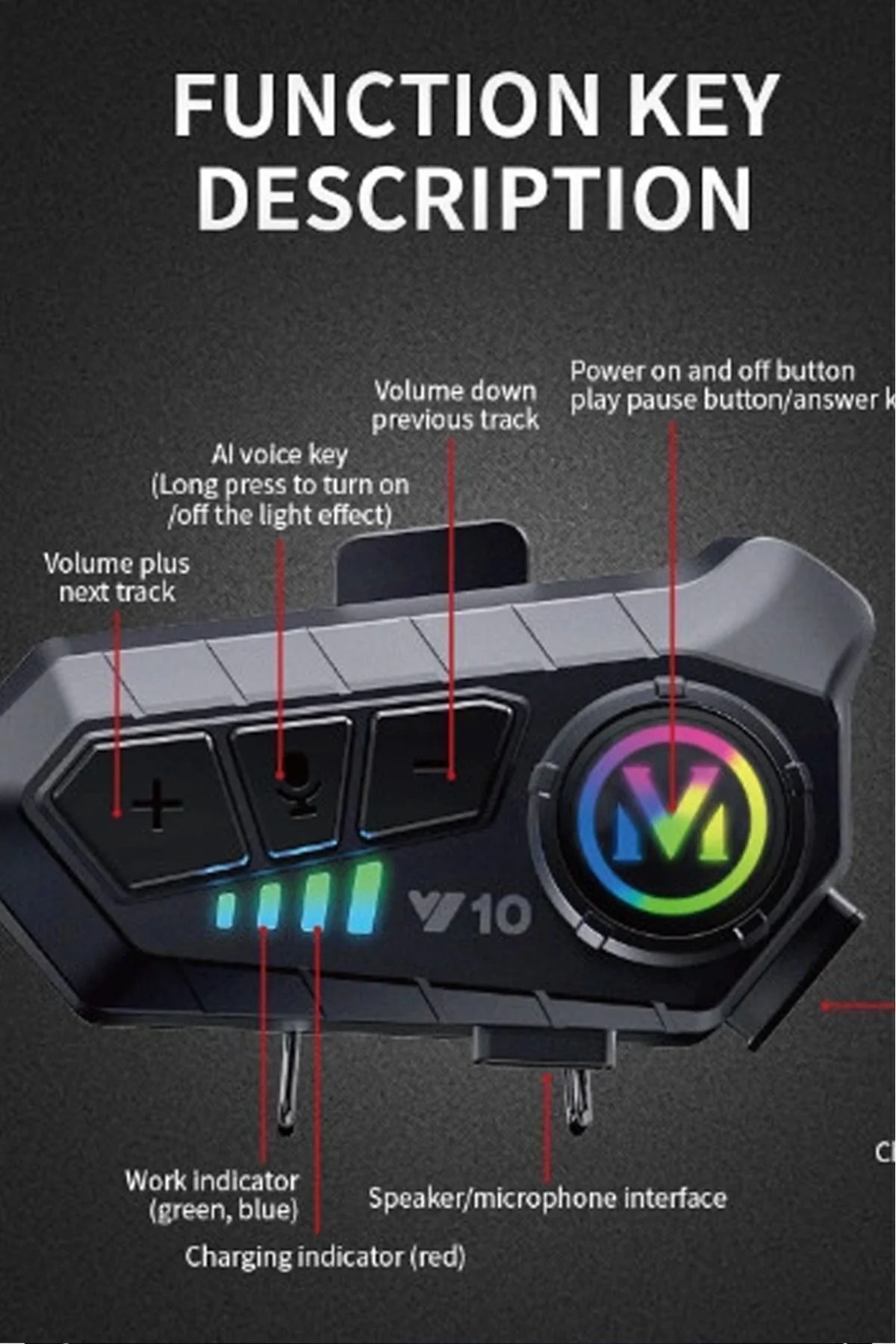 Motosiklet kask kulaklık bluetooth 5.3 intercom 2 yıl garantili - Oto Ses Görüntü Sistemleri