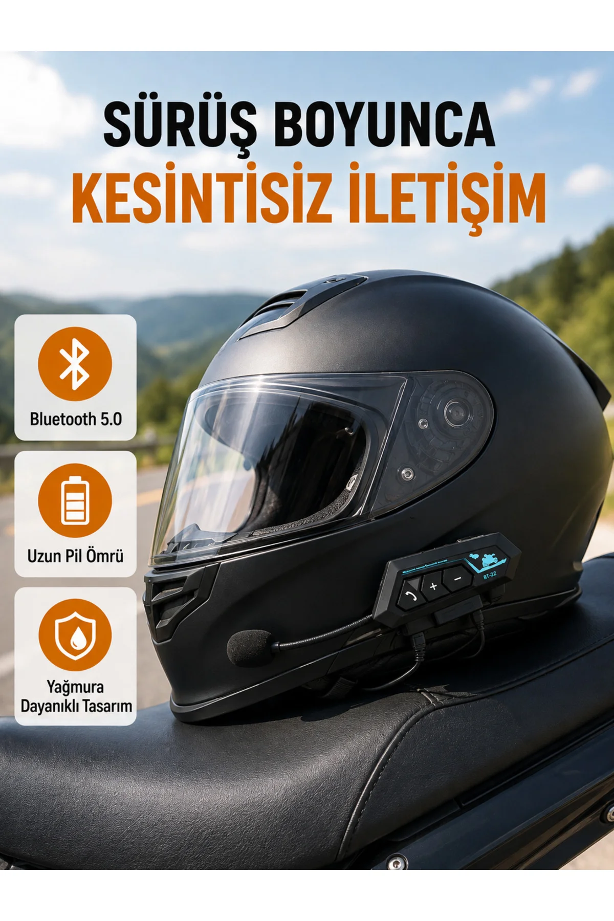 Motosiklet Kask Kulaklığı Bluetooth 5.0 Gürültü Önleme Ve Hızlı Bağlantı Yeni Nesil Motosiklet Kask Kulaklığı Bluetooth 5.0 Gürültü Önleme Ve Hızlı Bağlantı Yeni Nesil