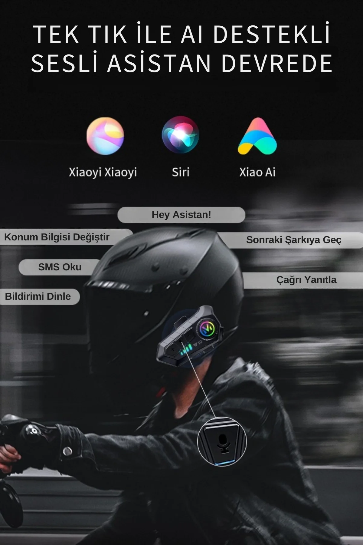 Motosiklet kask kulaklık Bluetooth 5.3 destekli intercom 2 yıl garantili Süresi Kategorisi