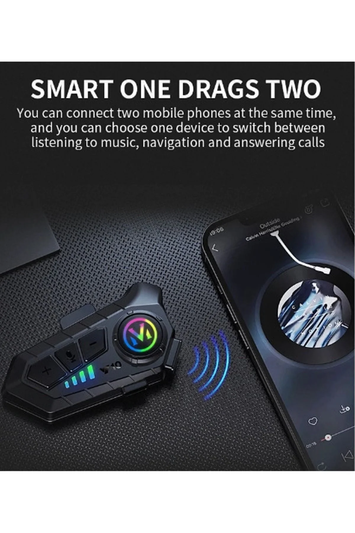 Motosiklet kask kulaklık bluetooth 5.3 intercom 2 yıl garantili - Oto Ses Görüntü Sistemleri