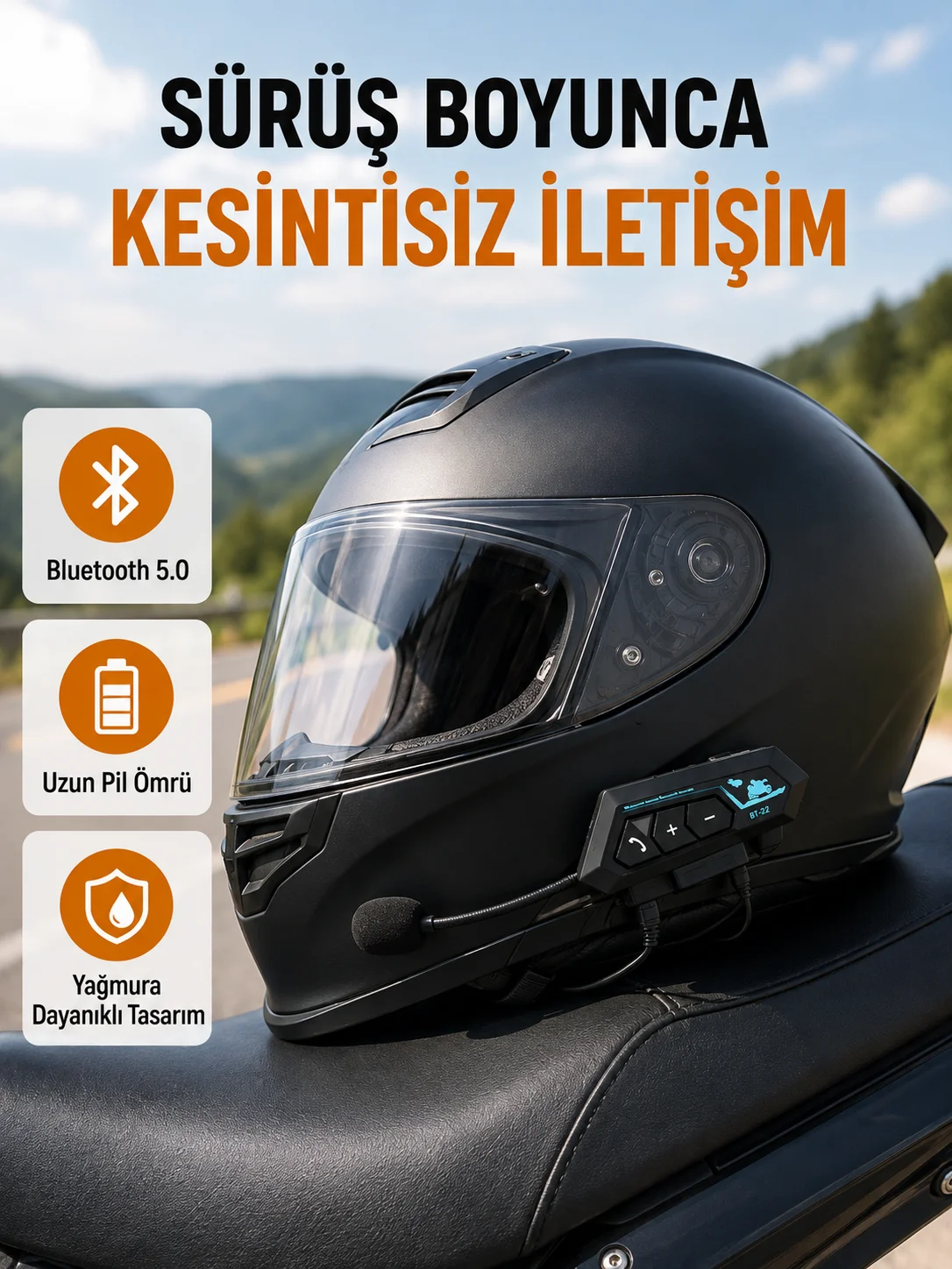 Motosiklet Kask Kulaklığı Bluetooth 5.0 Gürültü Önleme ve Hızlı Bağlantı Yeni Nesil Fiyatı, Yorumları ve Özellikleri