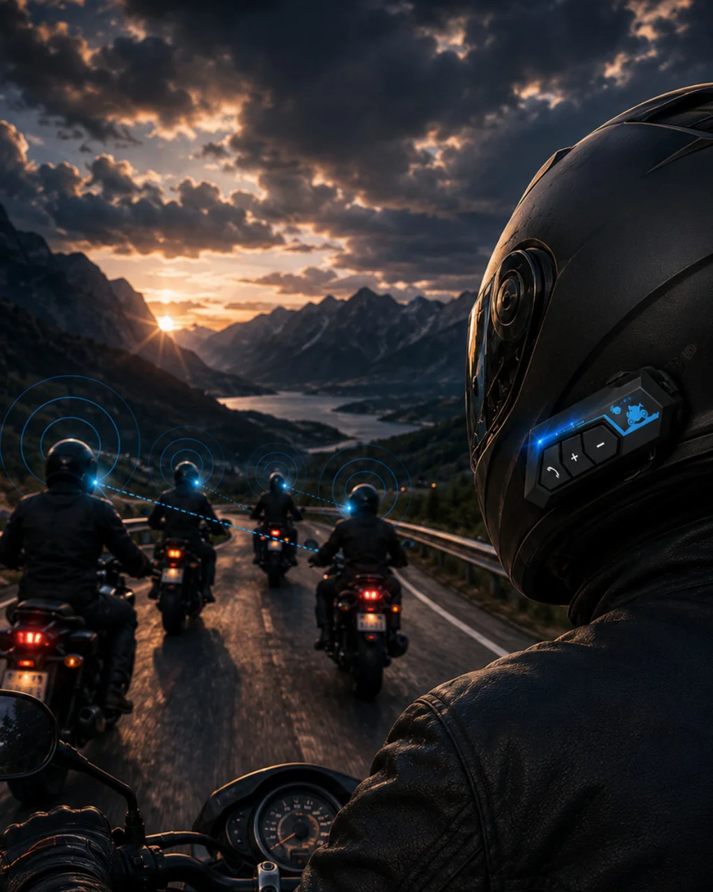 Motosiklet Kaskı İçin Bluetooth Kulaklık Hands Free Çağrı Özellikli - Lisinya