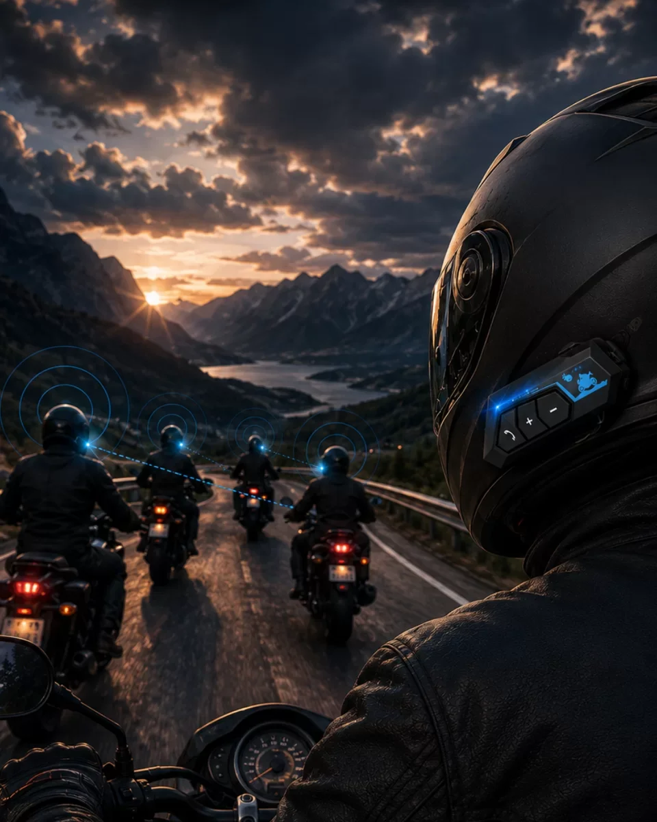 Motosiklet Kaskı İçin Bluetooth Kulaklık - Su Duyarlı Hands Free ve 1000mAh Batarya