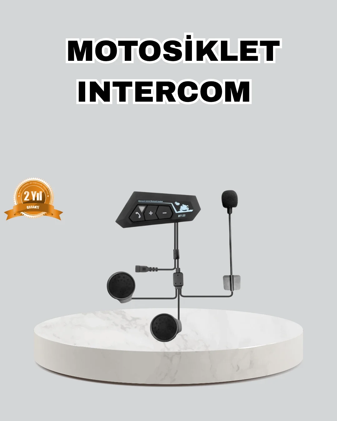 Motosiklet Kaskı İçin Bluetooth Kulaklık – Kablosuz, Mikrofonlu, 