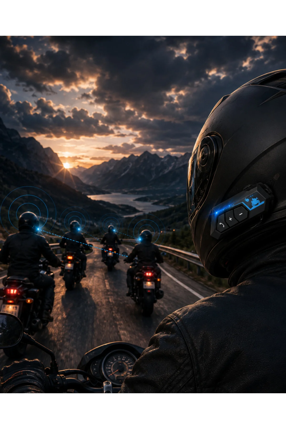 Motosiklet Kaskı İçin Bluetooth Kulaklık Hands Free Çağrı Özellik