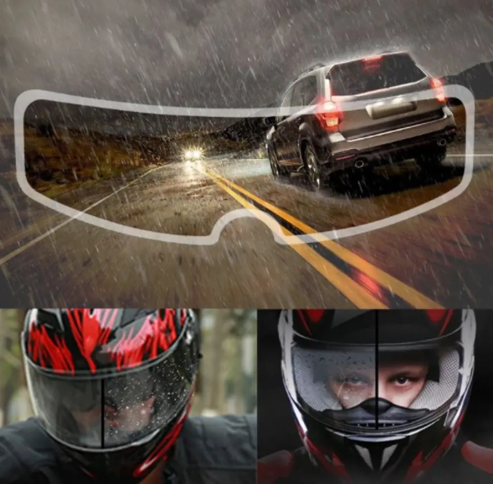 Motosiklet  Kaskı İçin Yağmur Kaydırıcı Film