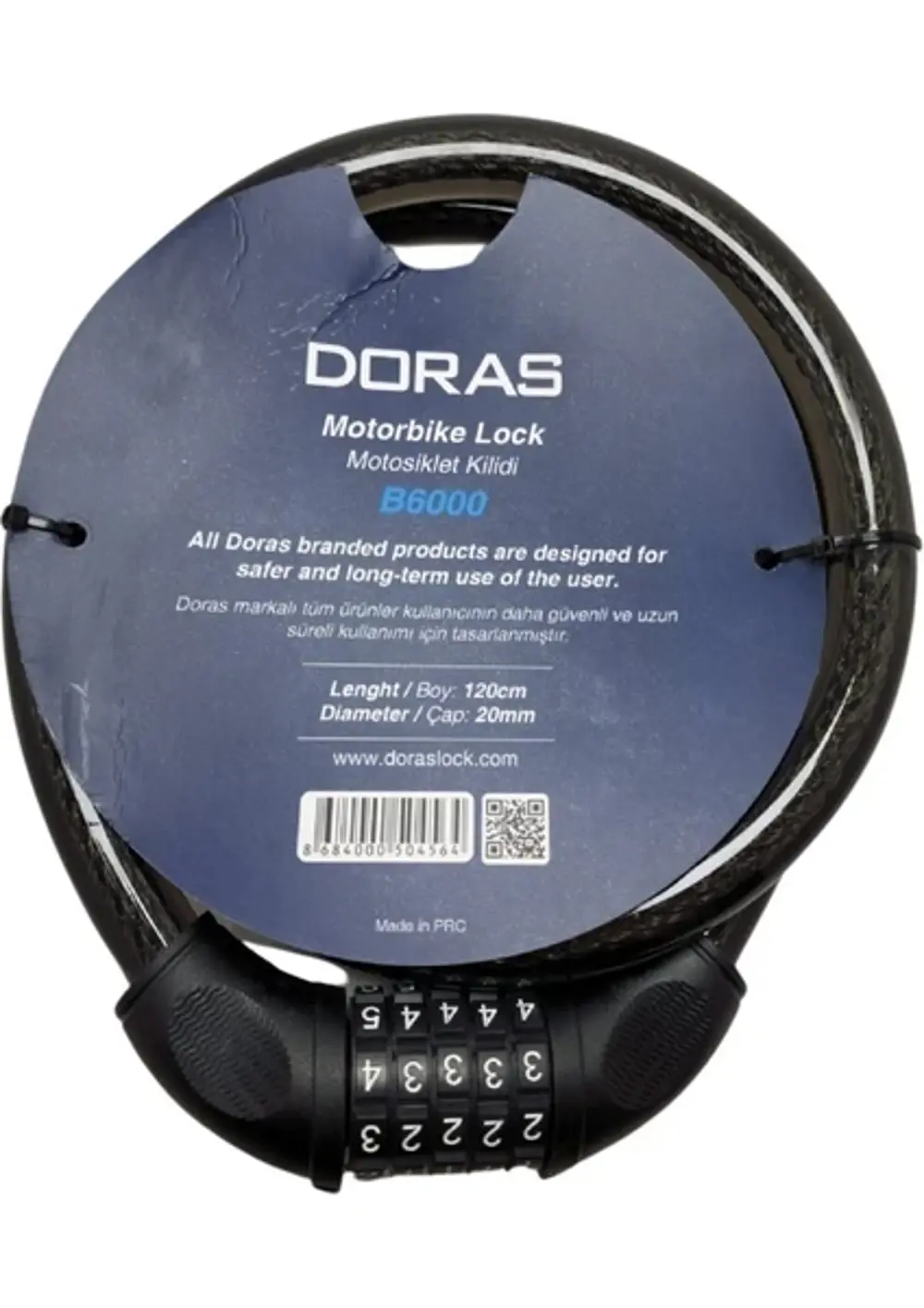 Motosiklet Kilidi Şifreli 120 Cm B6000