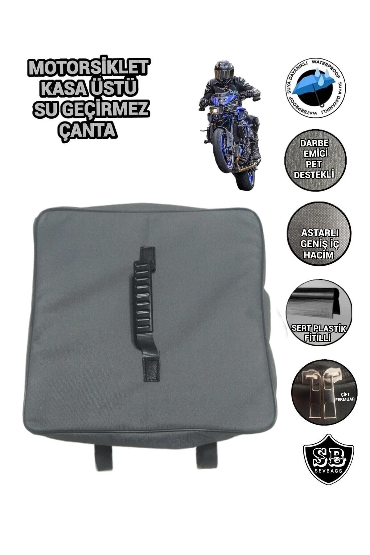 Motosiklet Kompozit Universal Alüminyum Kasa Üstü Su Gecirmez Giz