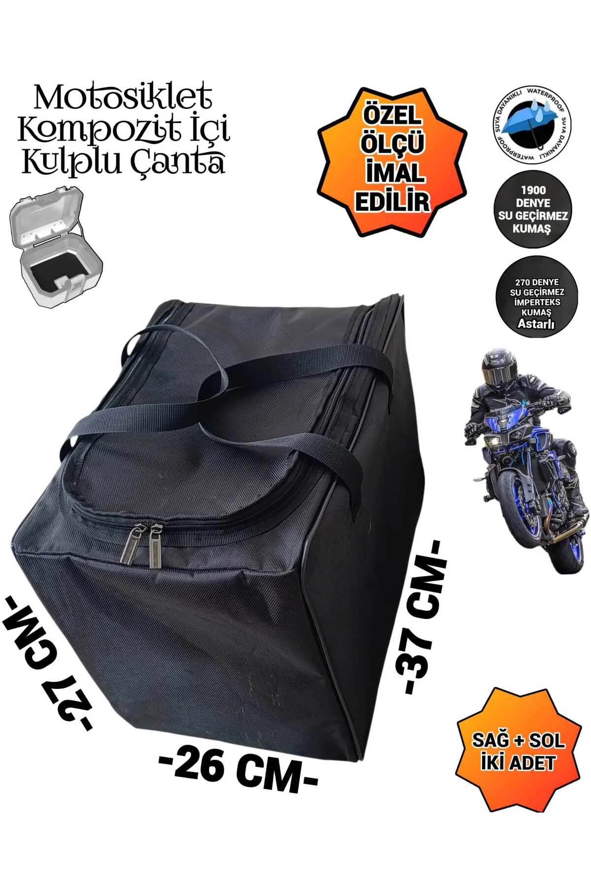MOTOSİKLET KOMPOZİT İÇİ KULPLU ORGANİZATÖR ÇANTALARI