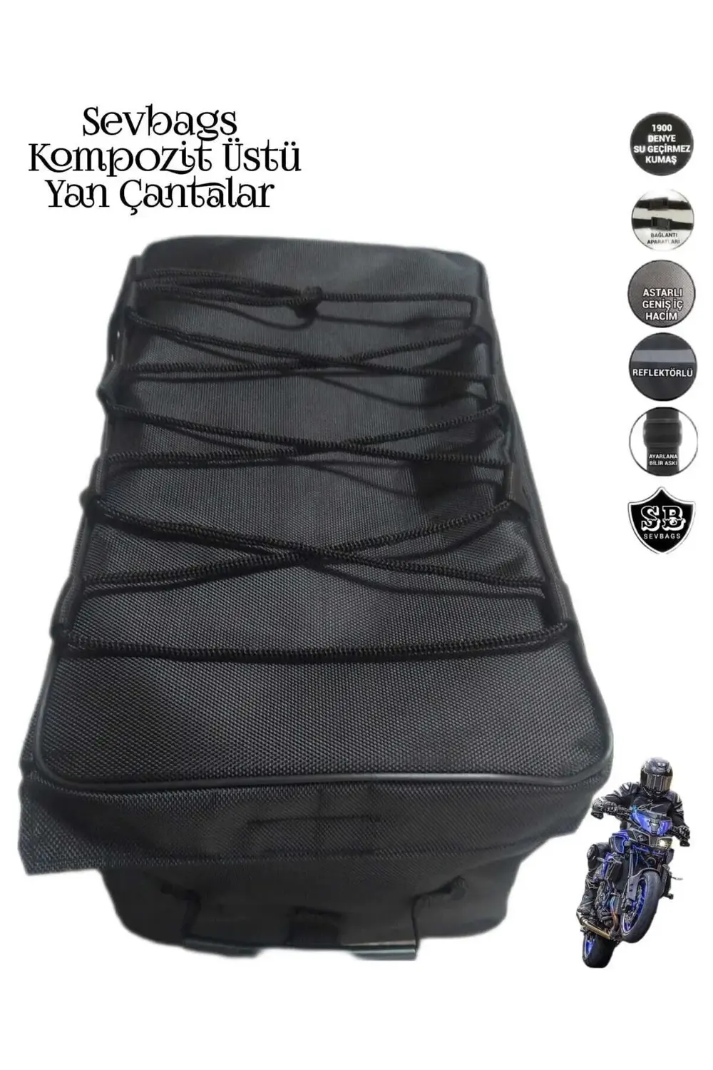 Motosiklet Kompozit Üstü Yan Çanta 1 Adet