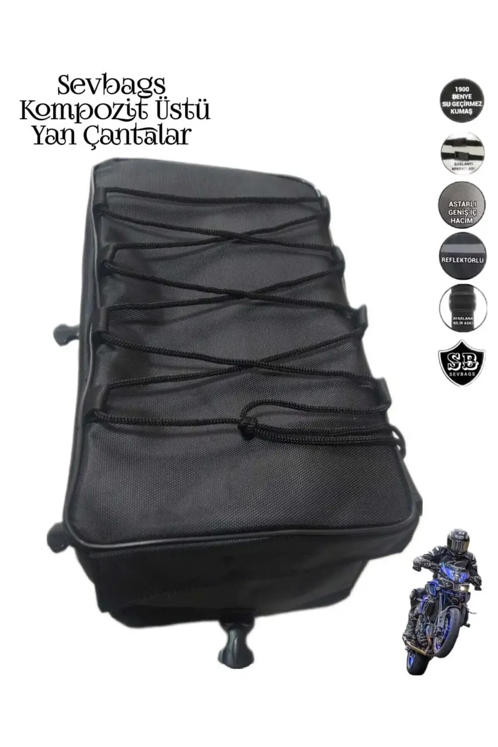 Motosiklet Kompozit Üstü Yan Çanta 1 Adet