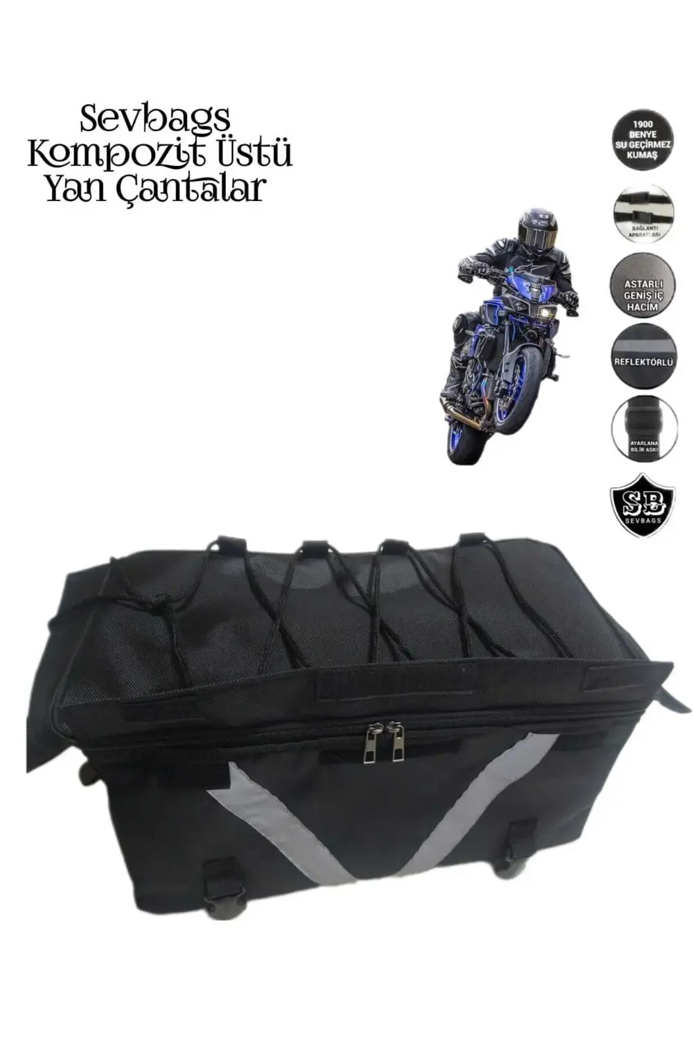 Motosiklet Kompozit Üstü Yan Çanta 1 Adet