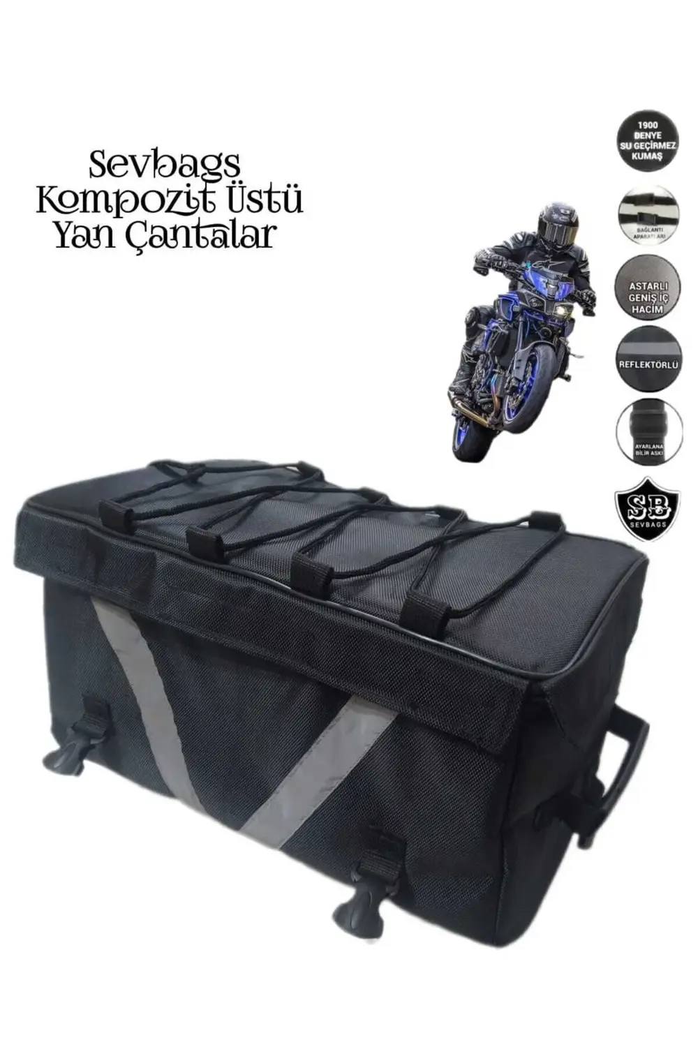 Motosiklet Kompozit Üstü Yan Çantalar Sağ Sol Iki Adet