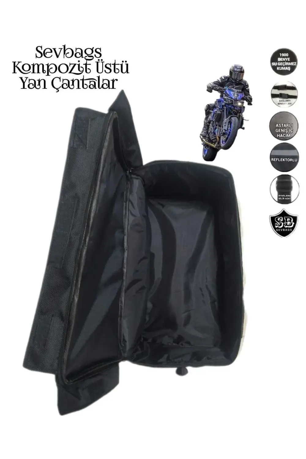 Motosiklet Kompozit Üstü Yan Çantalar Sağ Sol Iki Adet