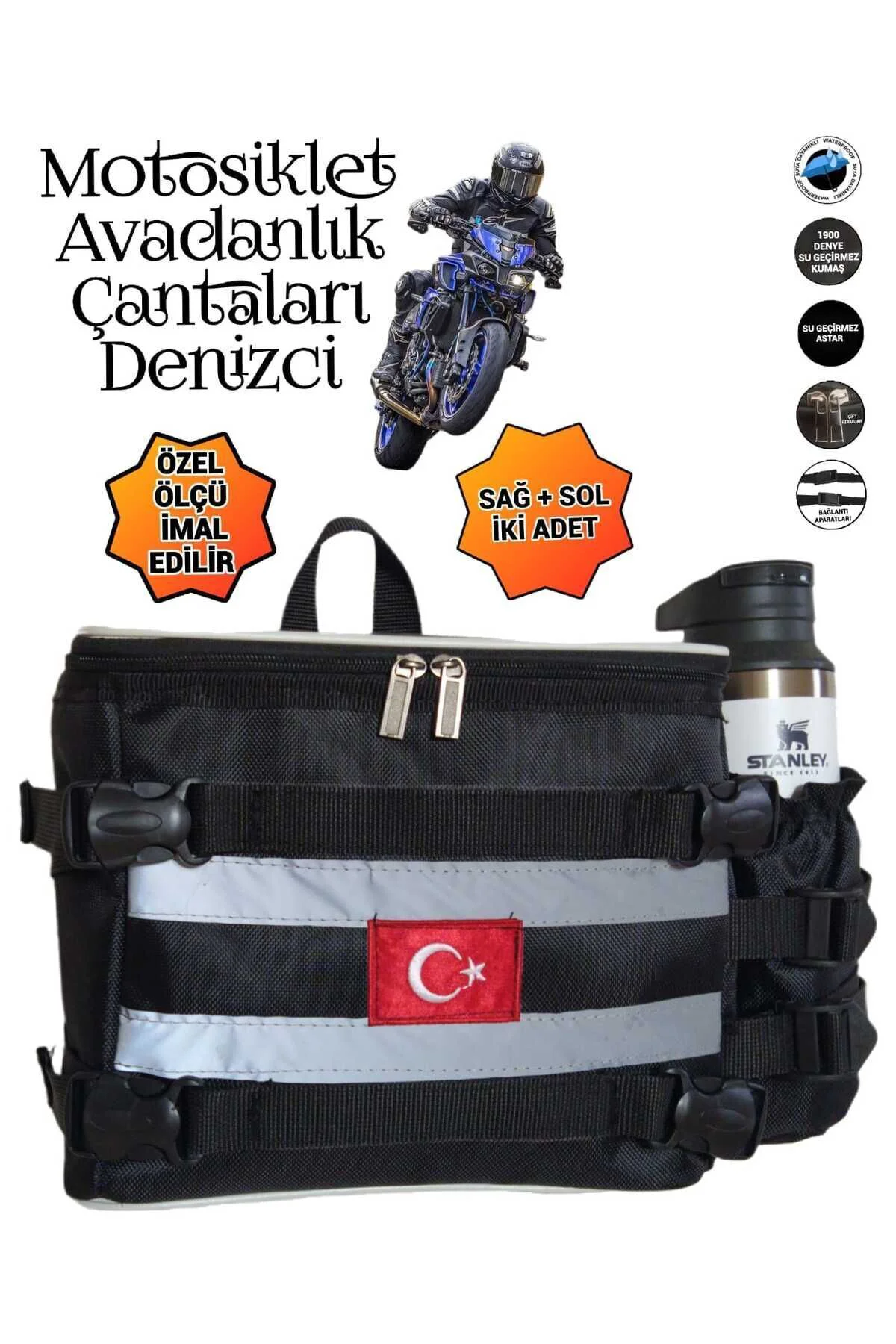 MOTOSİKLET KORUMA DEMİRİ ÇANTALARI DENİZCİ