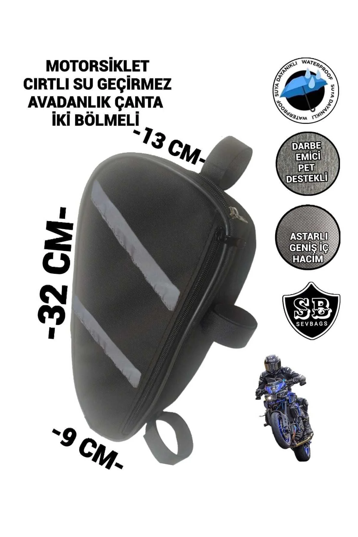 Motosiklet Koruma Demiri Çantaları Yan Avadanlık Reflektörlü 32 C