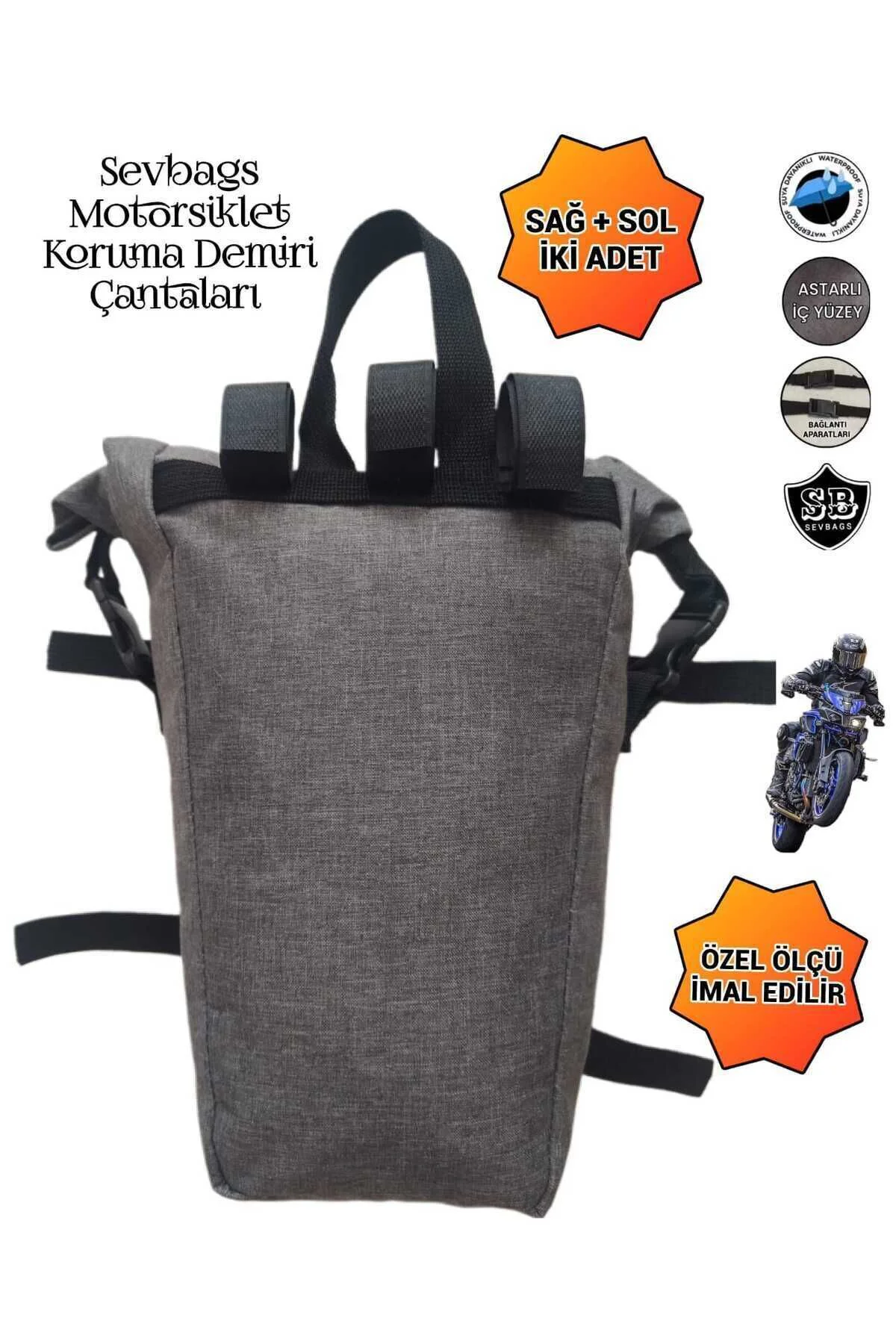 Motosiklet Koruma Demiri Çantası Su Geçirmez Keten Kumaş