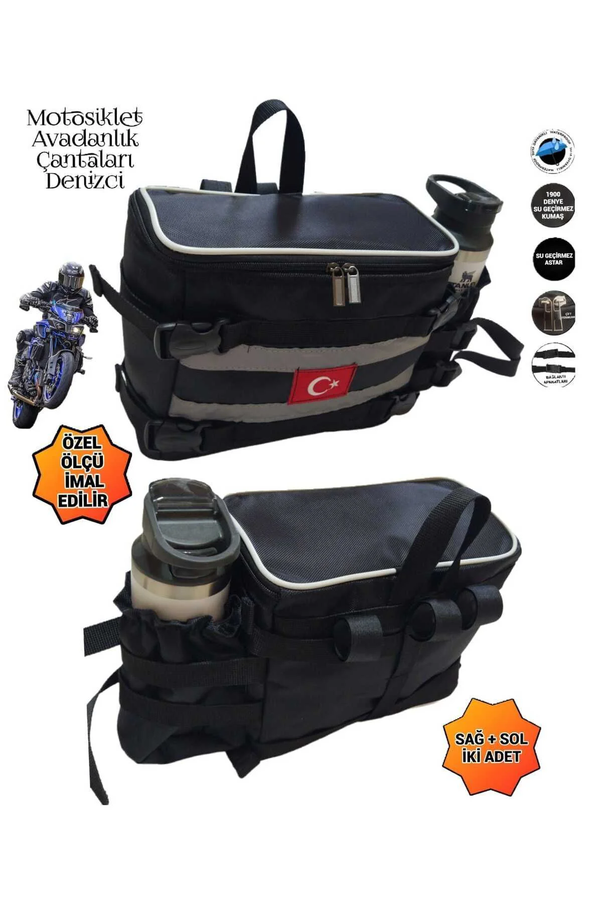 MOTOSİKLET KORUMA DEMİRİ ÇANTALARI DENİZCİ