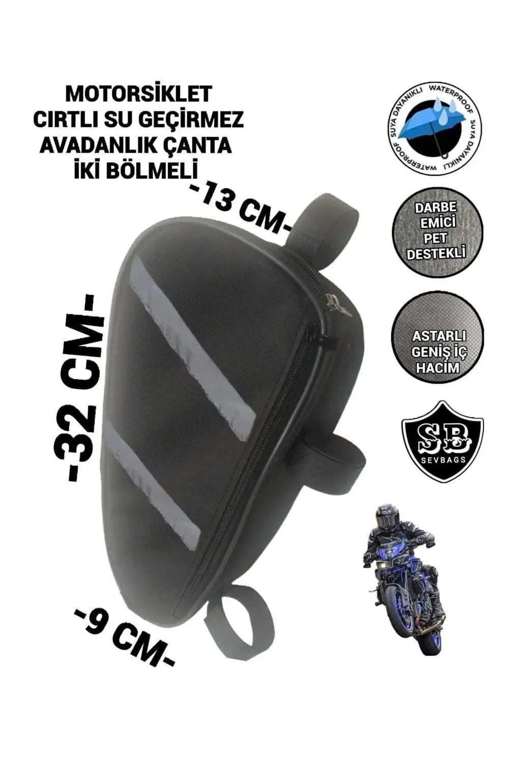 Motosiklet Koruma Demiri Çantaları Yan Avadanlık Reflektörlü 32 C