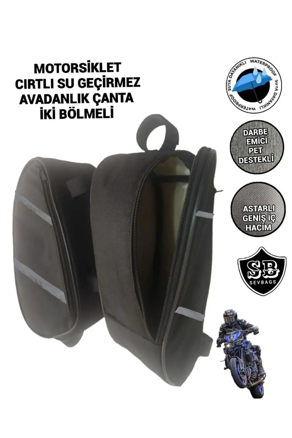 Motosiklet Koruma Demiri Çantaları Yan Avadanlık Reflektörlü 32 C