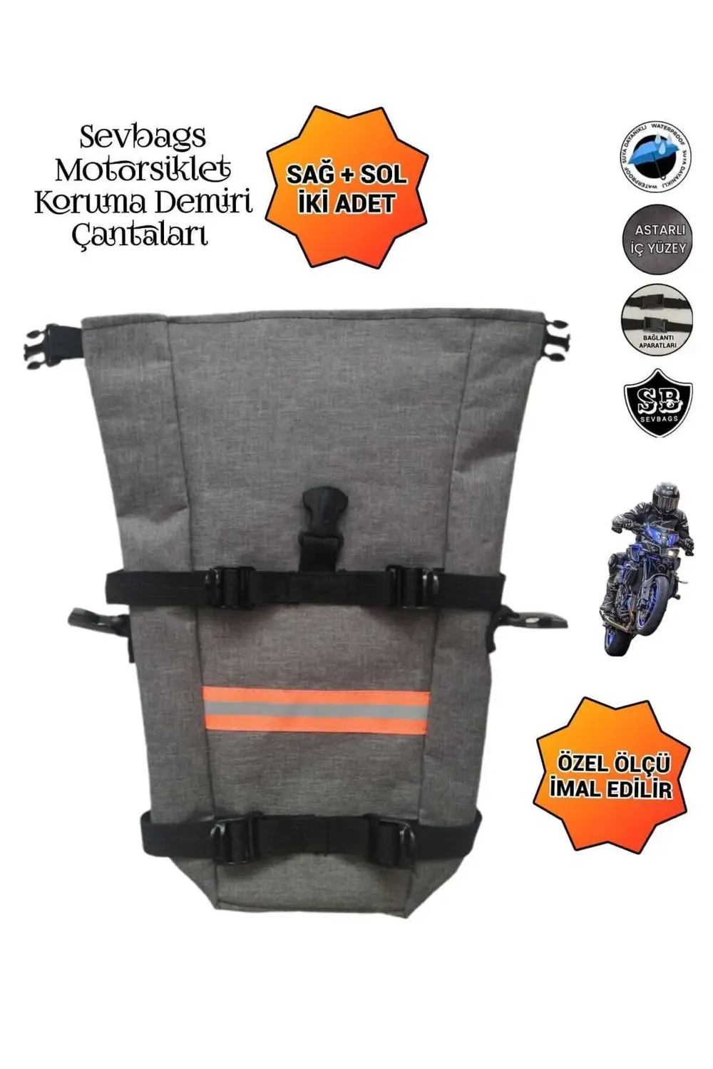 Motosiklet Koruma Demiri Çantası Su Geçirmez Keten Kumaş