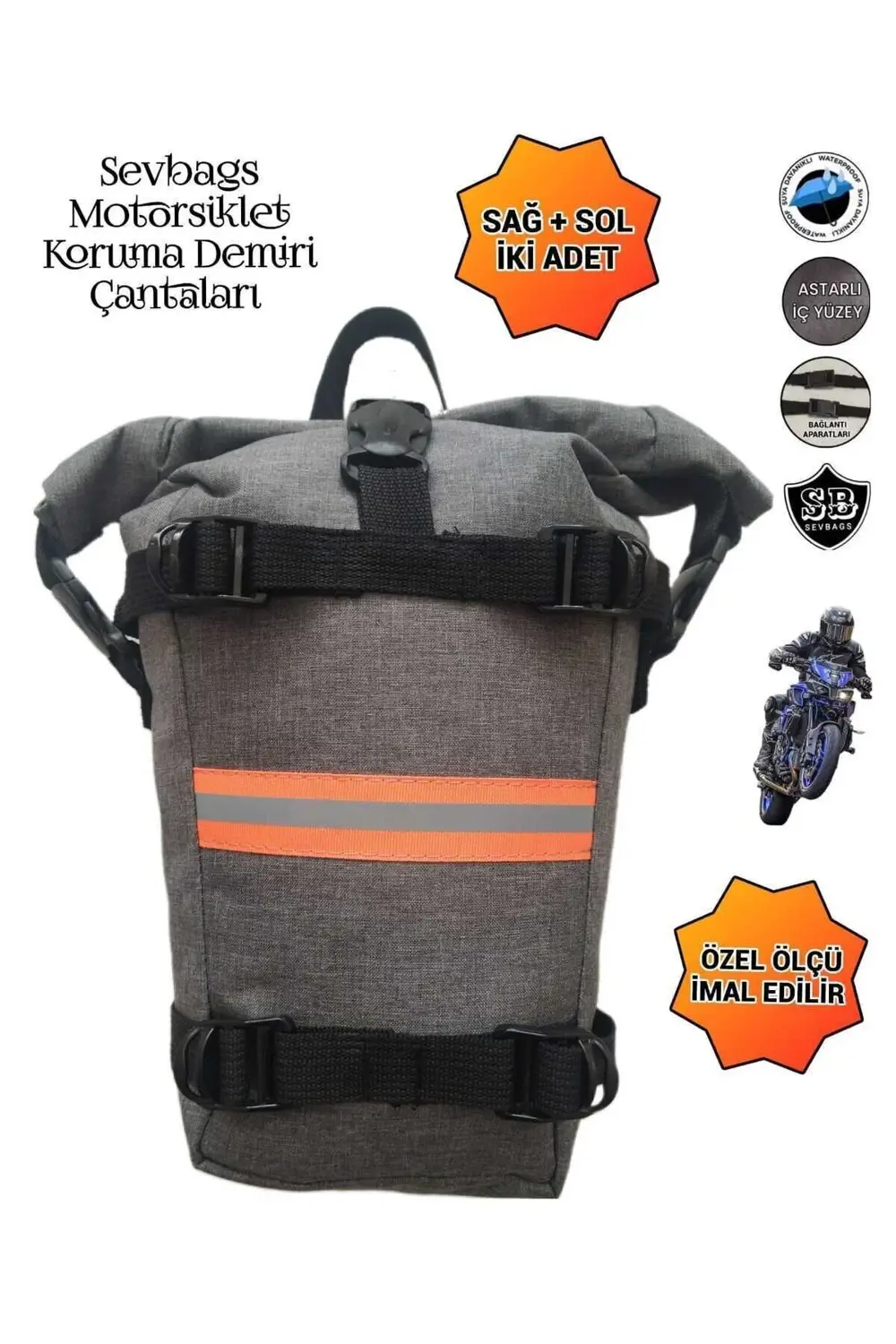 Motosiklet Koruma Demiri Çantası Su Geçirmez Keten Kumaş