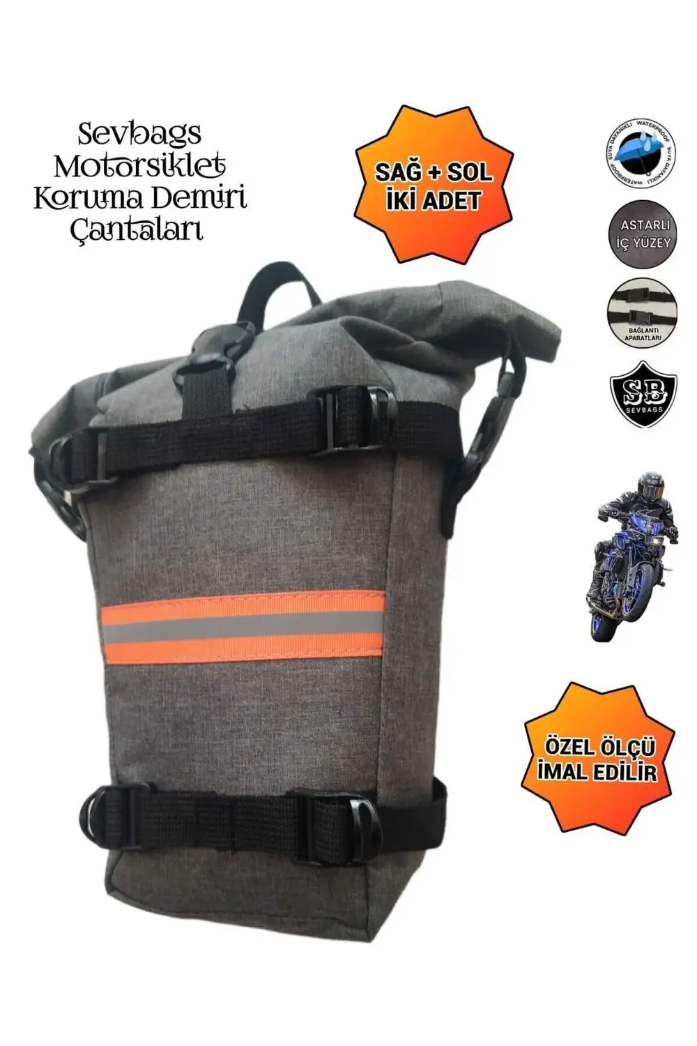 Motosiklet Koruma Demiri Çantası Su Geçirmez Keten Kumaş