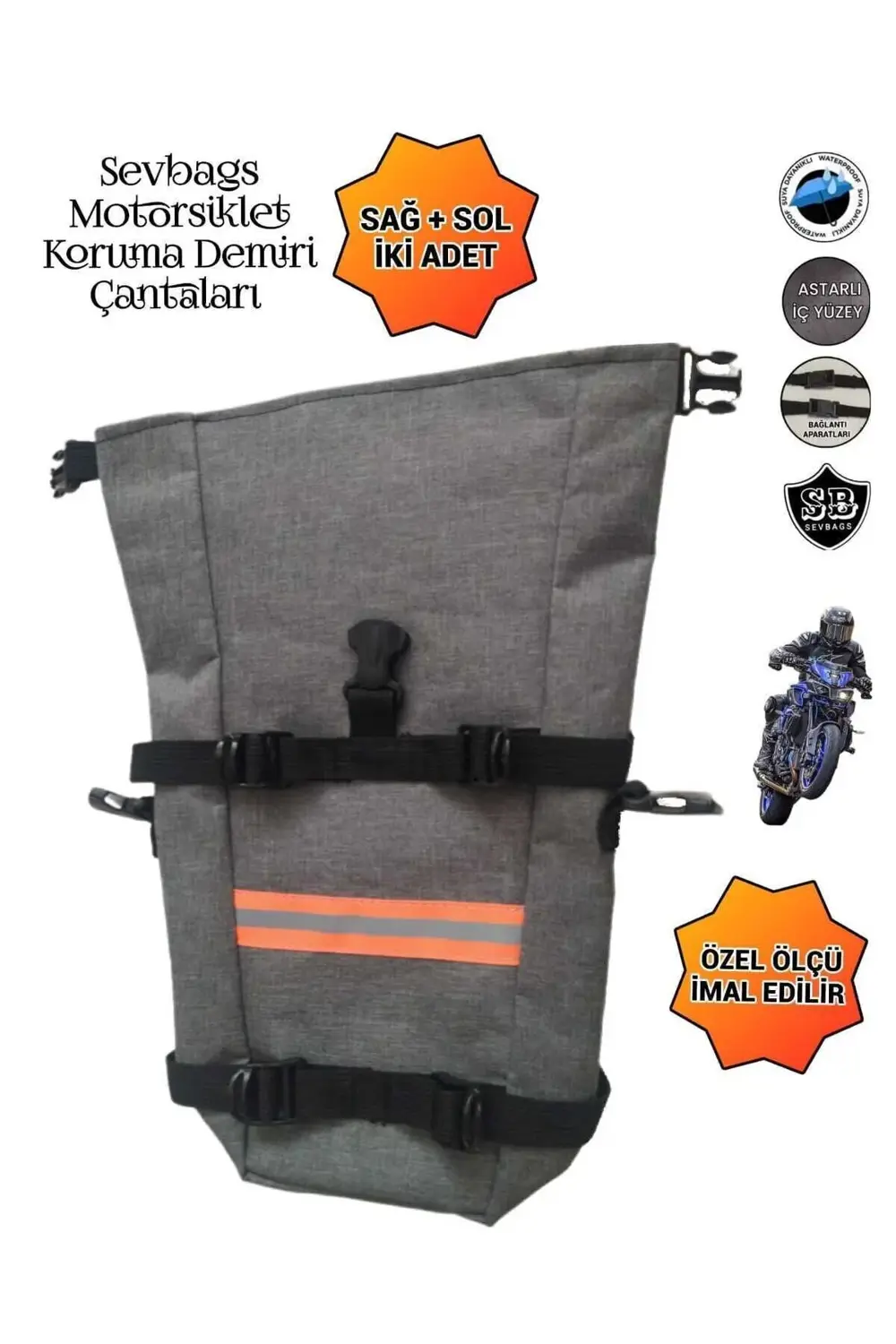 Motosiklet Koruma Demiri Çantası Su Geçirmez Keten Kumaş