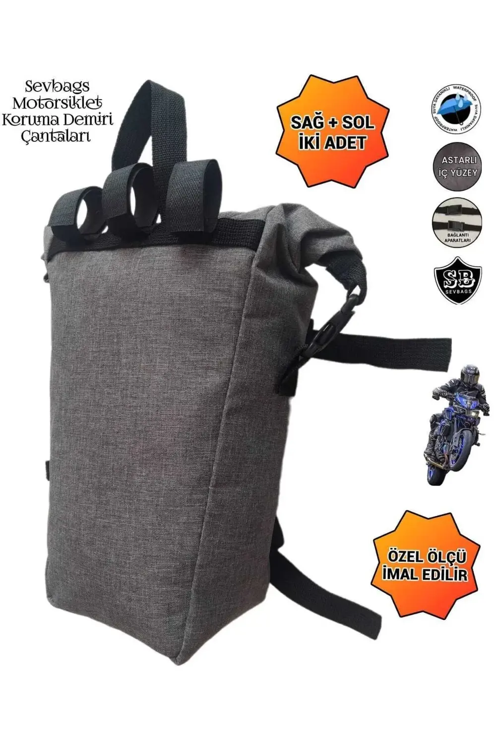 Motosiklet Koruma Demiri Çantası Su Geçirmez Keten Kumaş