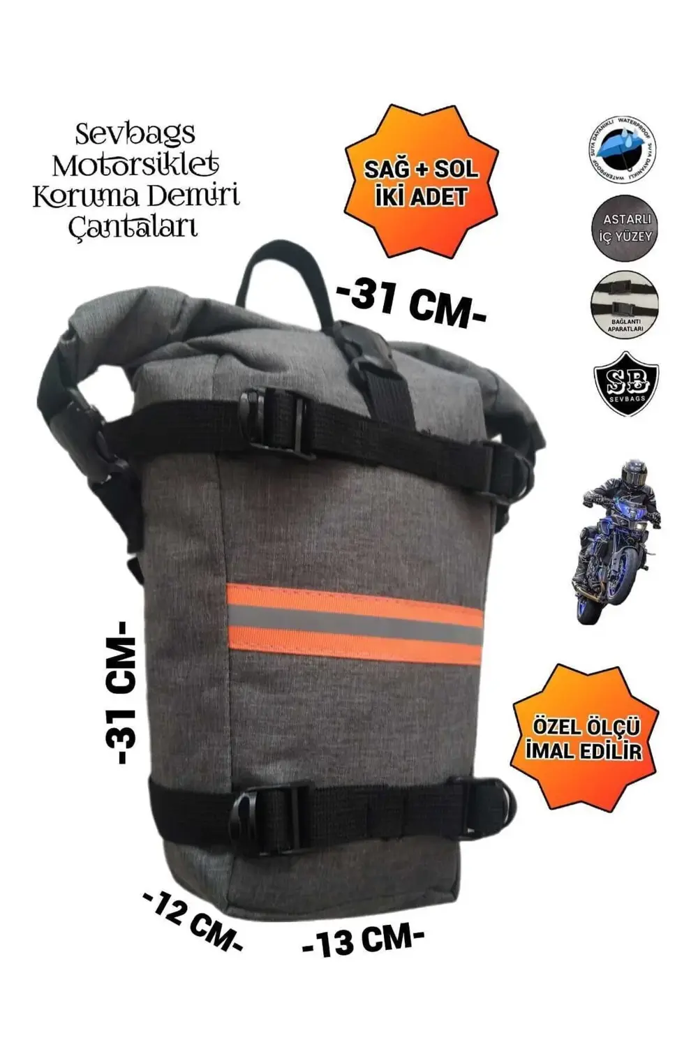 Motosiklet Koruma Demiri Çantası Su Geçirmez Keten Kumaş