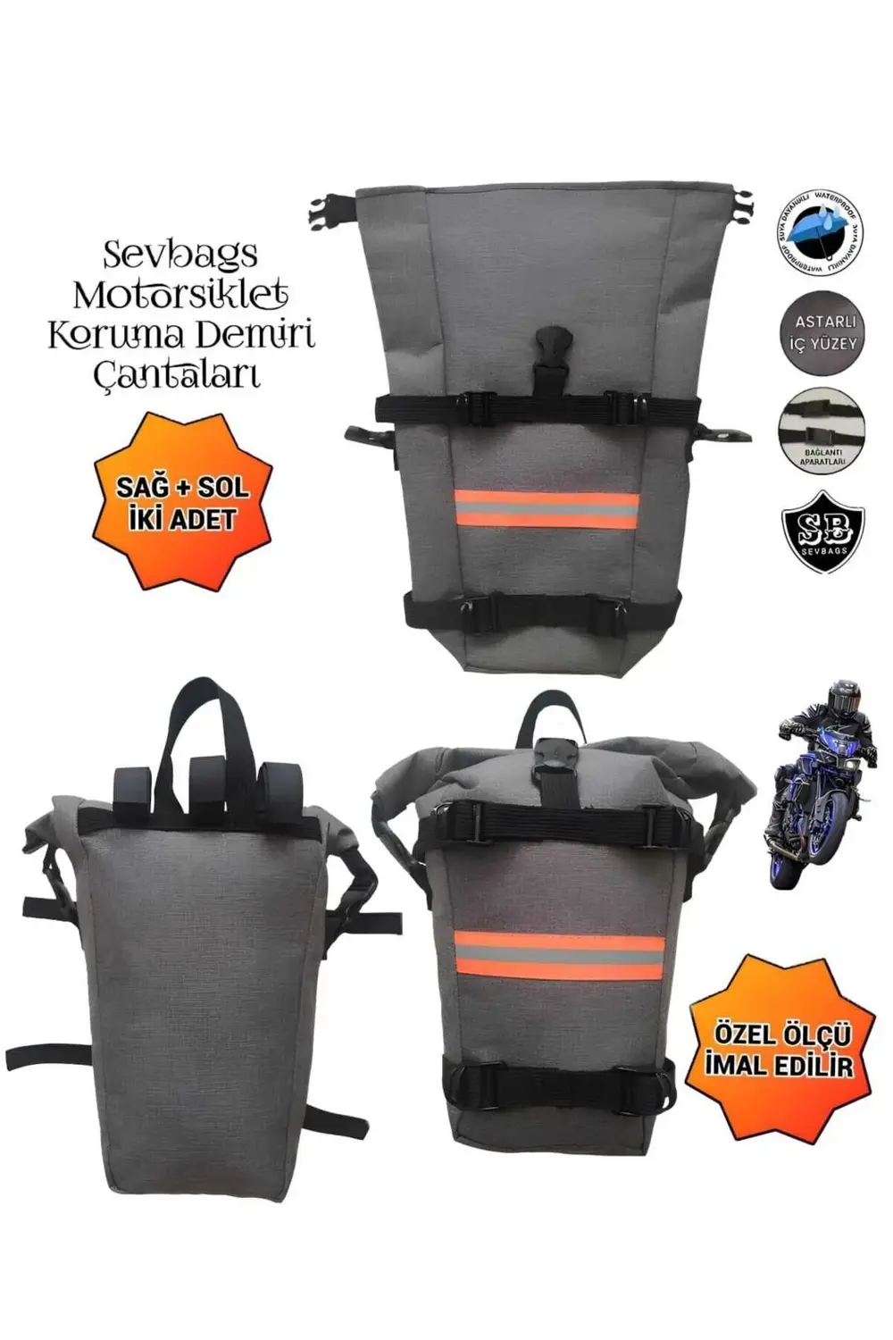 Motosiklet Koruma Demiri Çantası Su Geçirmez Keten Kumaş