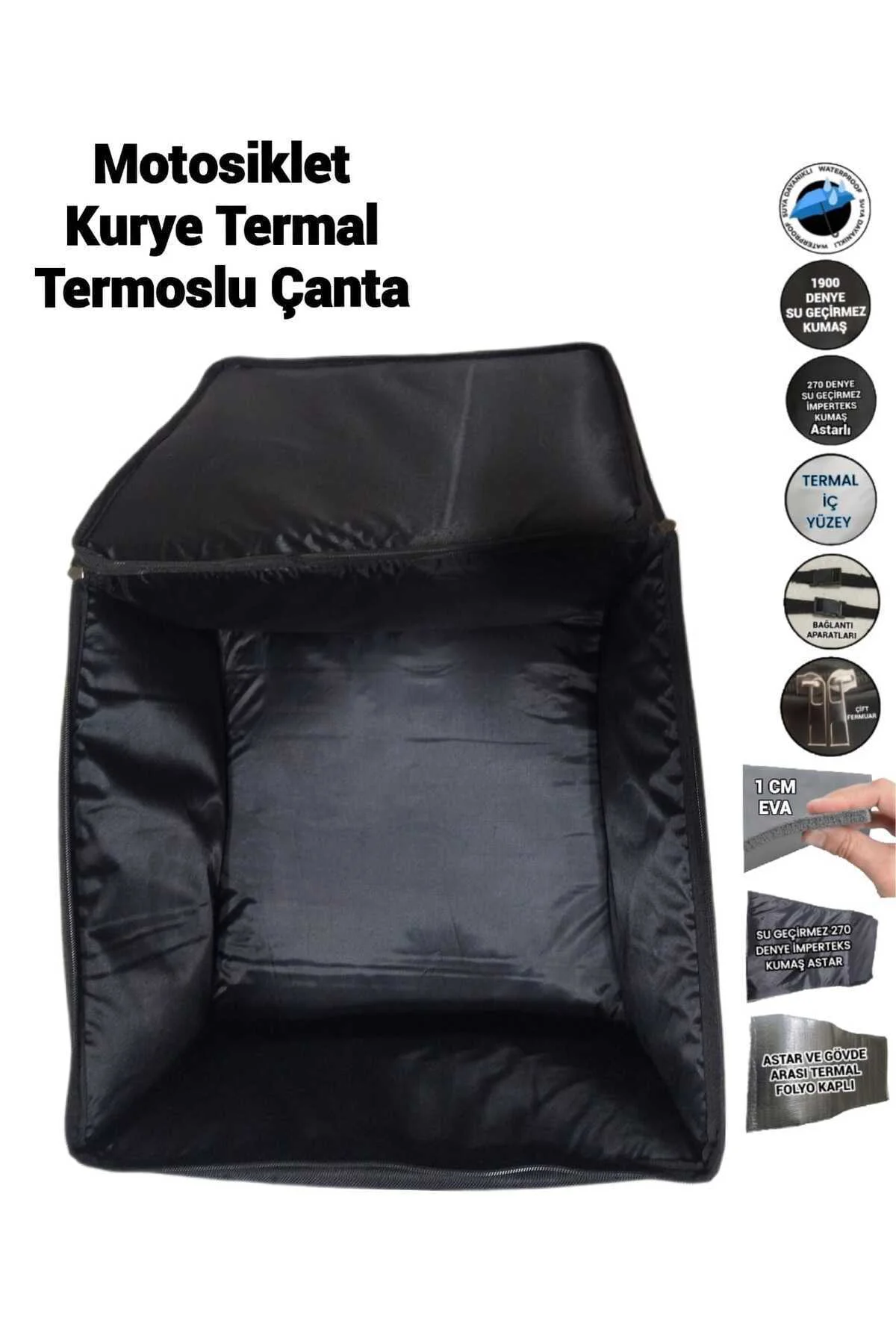 Motosiklet Kurye Termal Termoslu Çanta