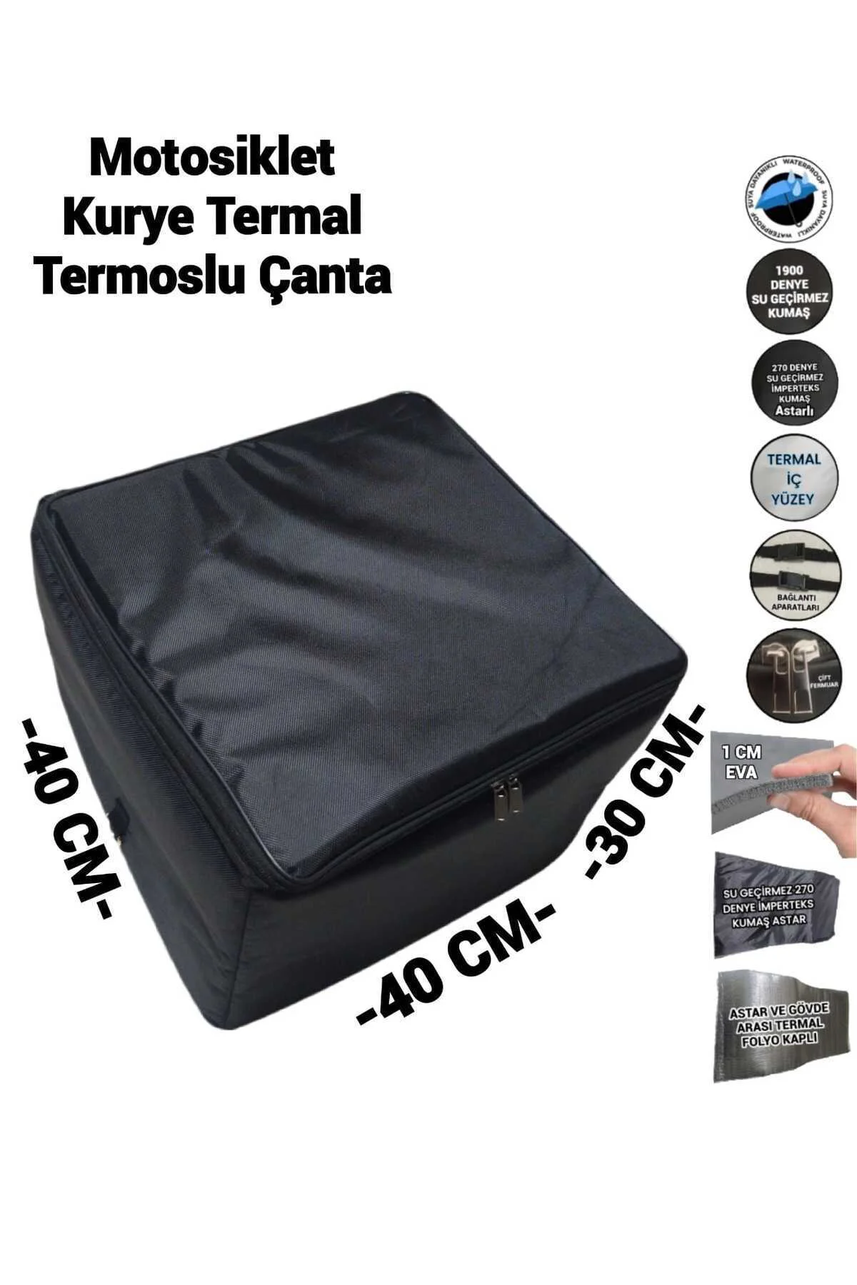 Motosiklet Kurye Termal Termoslu Çanta