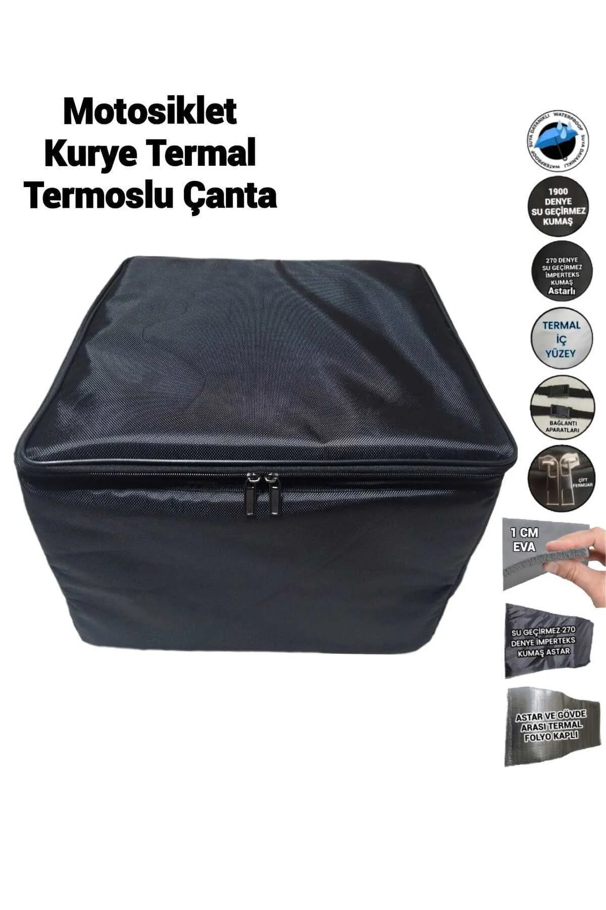 Motosiklet Kurye Termal Termoslu Çanta