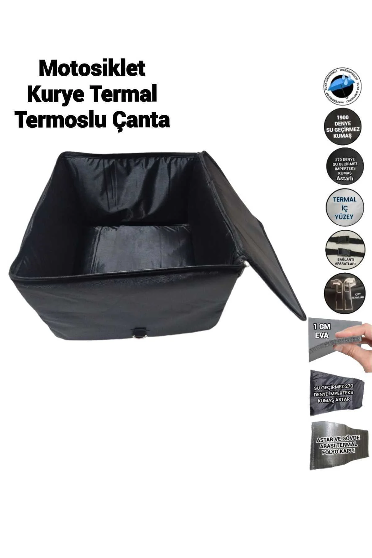Motosiklet Kurye Termal Termoslu Çanta