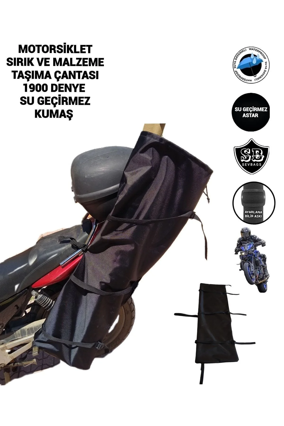 Motosiklet Olta Sırık Malzeme Taşıma Çantası
