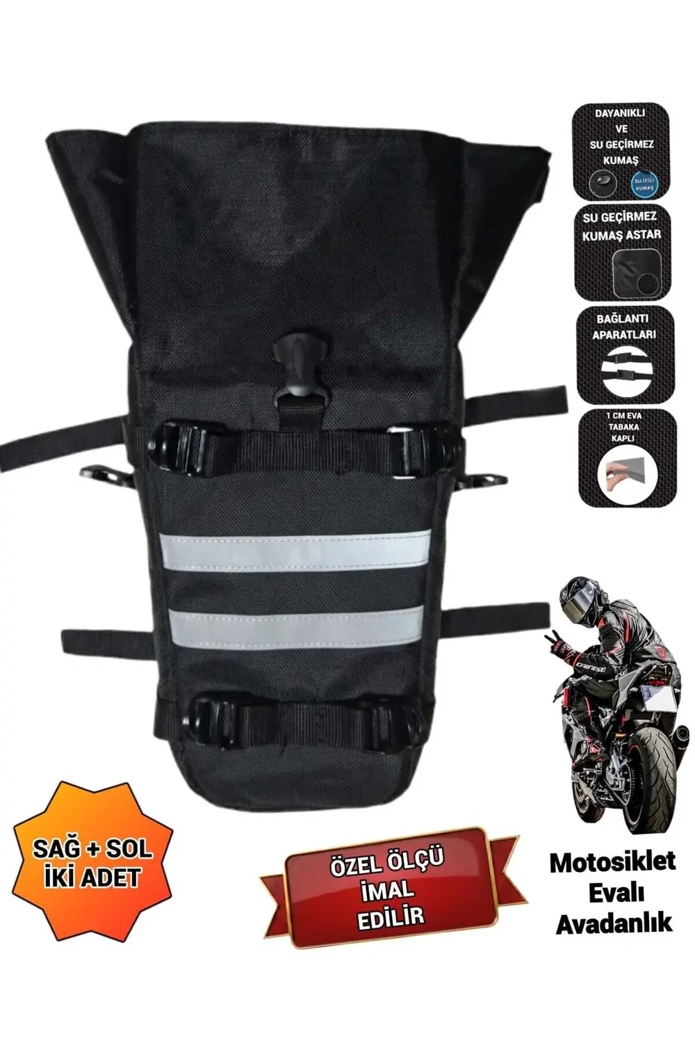 MOTOSİKLET ÖN KORUMA DEMİRİ ÇANTALARI EVALI AVADANLIK 600