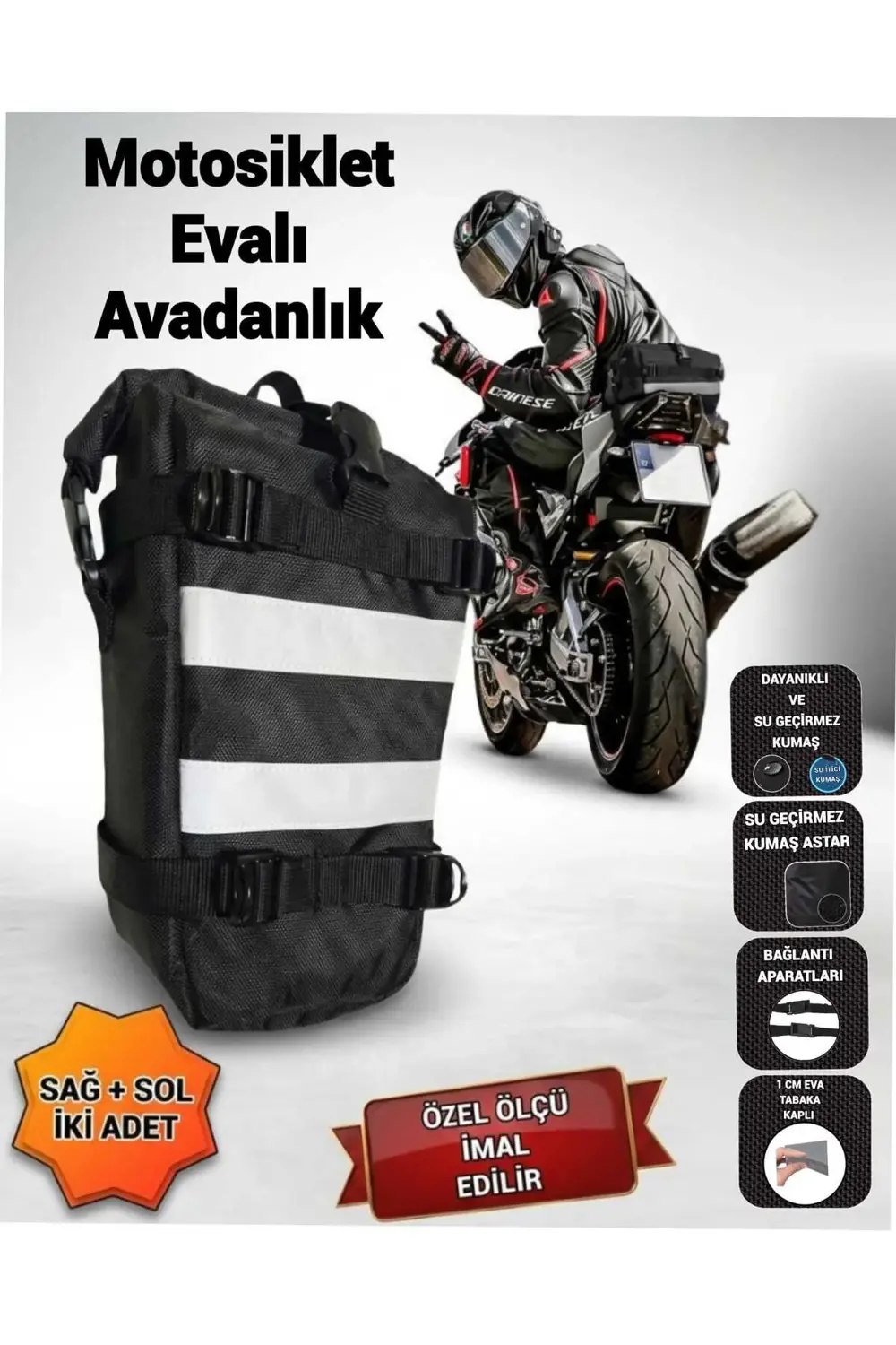 MOTOSİKLET ÖN KORUMA DEMİRİ ÇANTALARI EVALI AVADANLIK 600