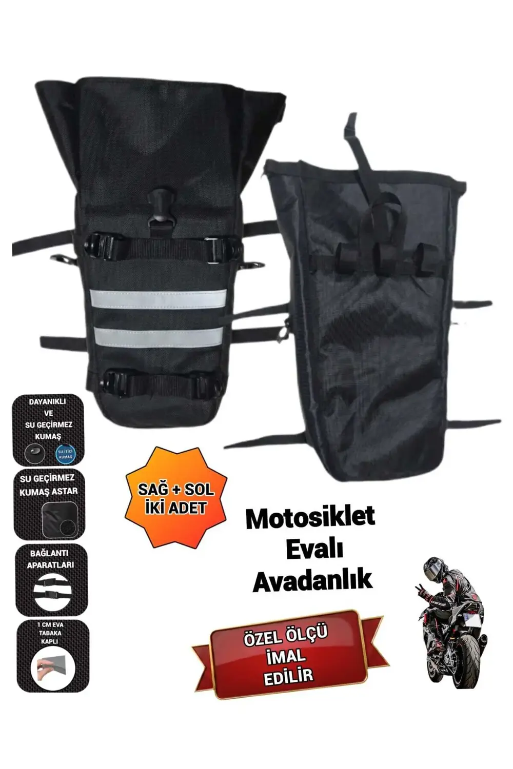 MOTOSİKLET ÖN KORUMA DEMİRİ ÇANTALARI EVALI AVADANLIK 600