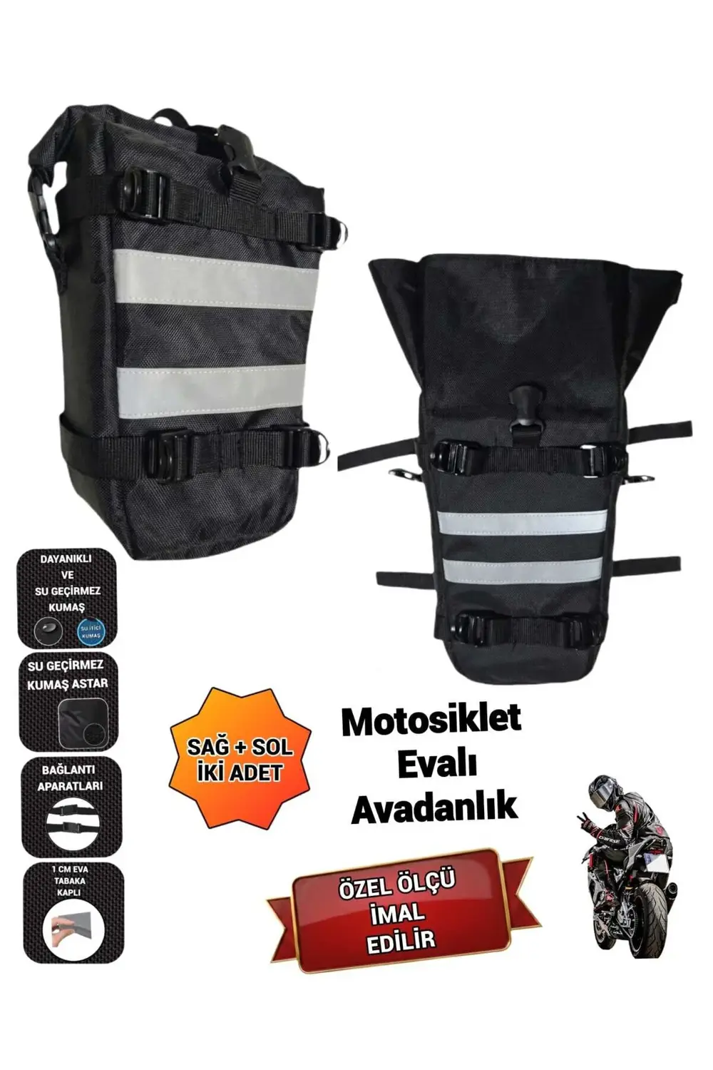 MOTOSİKLET ÖN KORUMA DEMİRİ ÇANTALARI EVALI AVADANLIK 600