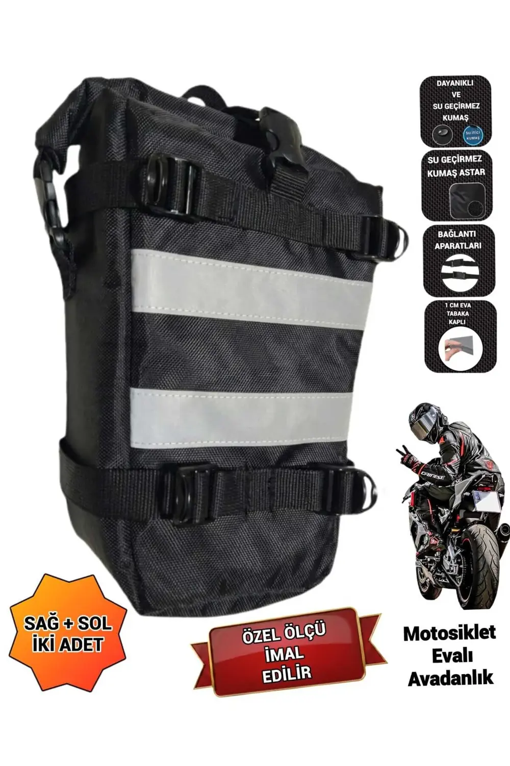 MOTOSİKLET ÖN KORUMA DEMİRİ ÇANTALARI EVALI AVADANLIK 600